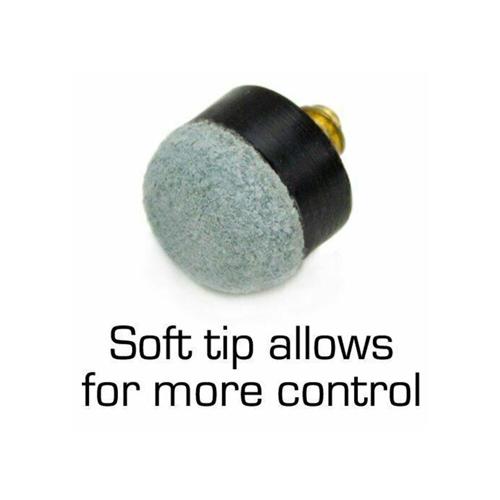 10Pcs Soft Grey Cue Tips Billiard Screw-On Tips Pool Cue Stick Replacements 13mm