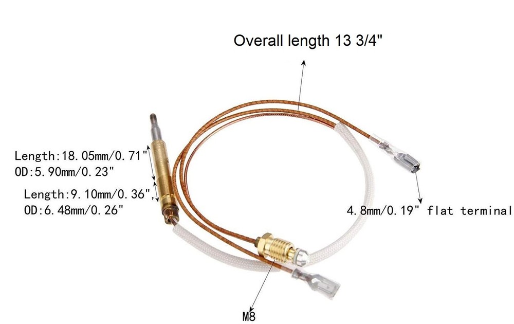 BOB's Propane Patio Heater Replacement Thermocouple & Switch Control Safety Kit