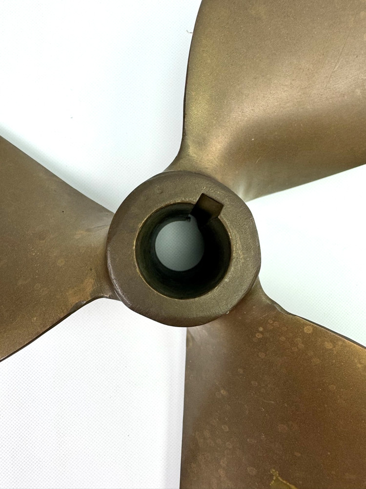 3 Blade Vintage Solid Brass Boat Propeller Good Condition