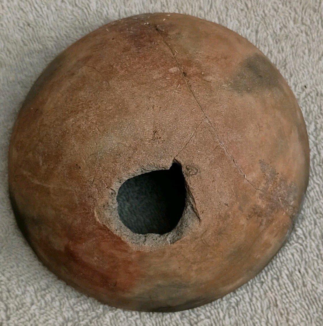 Great Antique Ancestral Pueblo Red Ware Pottery Bowl