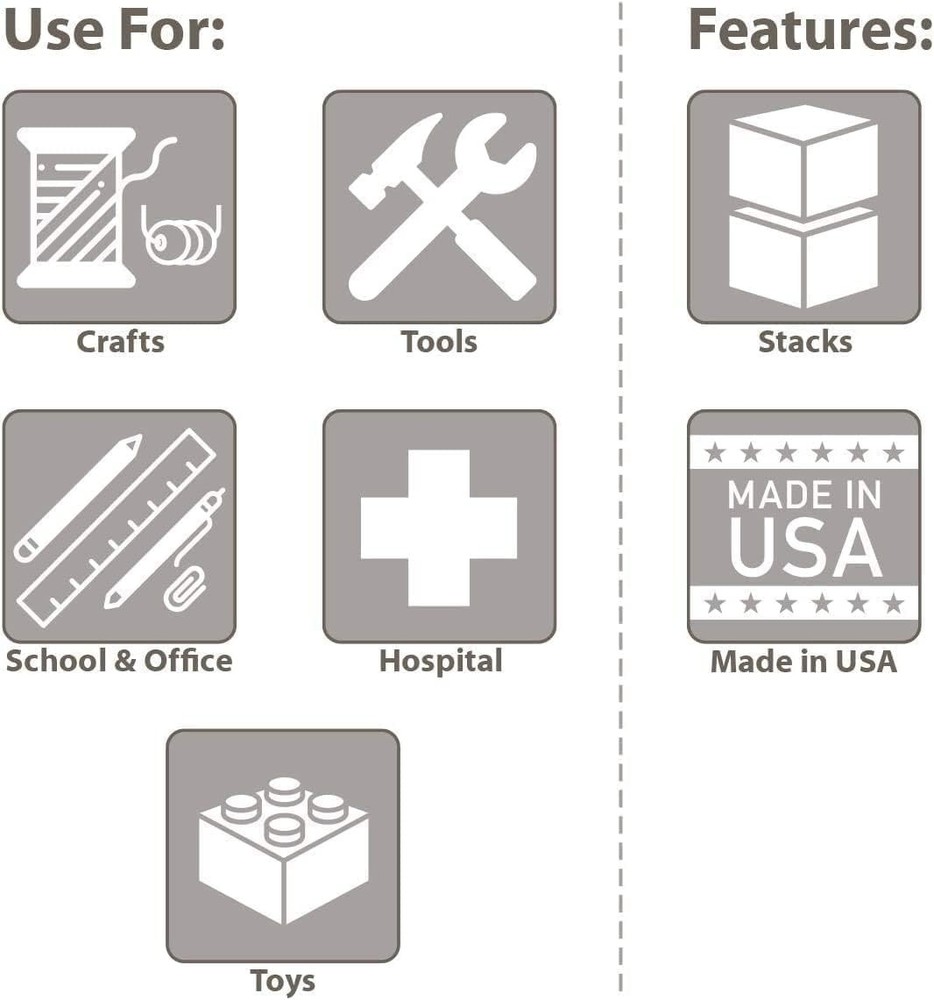 Compact 14" Plastic Toolbox Organizer