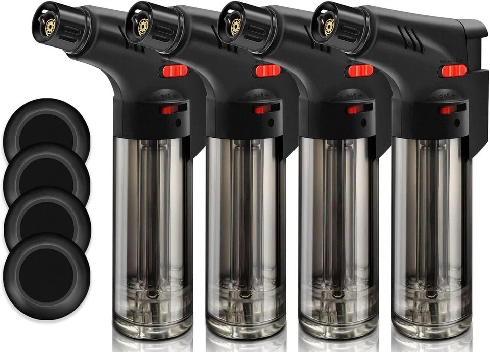4 Pack Eagle Jet Torch Gun Lighter Adjustable Flame Windproof Butane Refillable