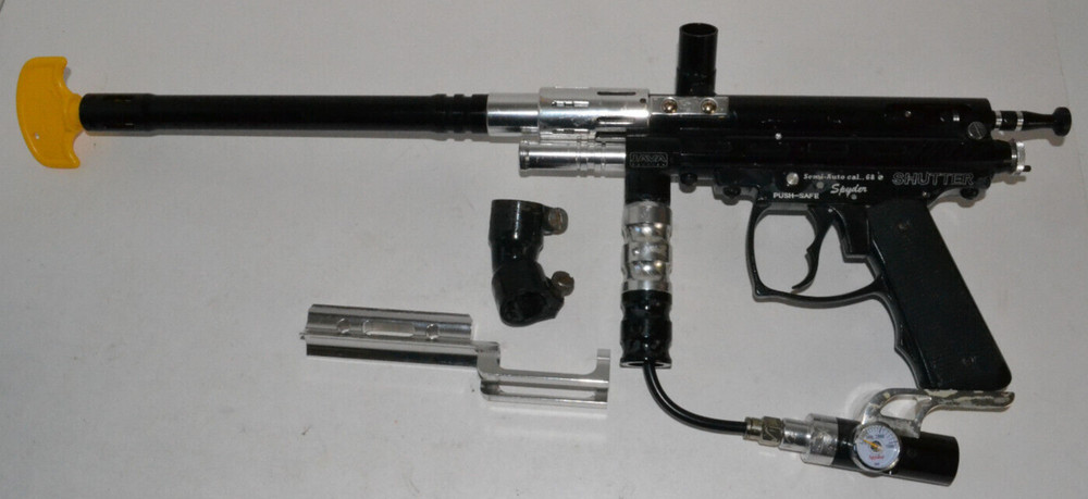 Spyder Shutter Java Edition Paint Ball Marker Gun Bundle Tested Works