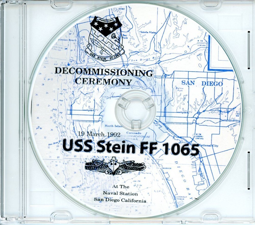 USS Stein FF 1065 Decommissioning Program 1992 on CD Navy