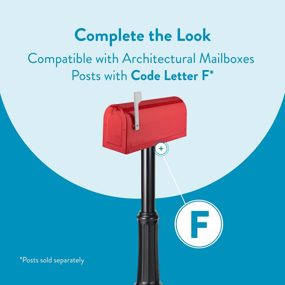 7600R MB1 Mailbox, Medium, Red