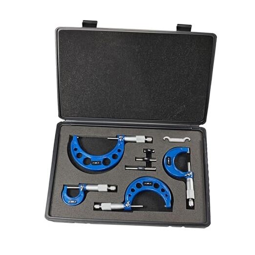 Precision Outside Micrometer Set - 4 PCS (0-1", 1-2", 2-3", 3-4") - 0-4"