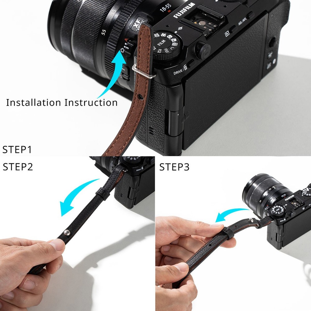 SmallRig Universal Leather Camera Shoulder Strap, Black
