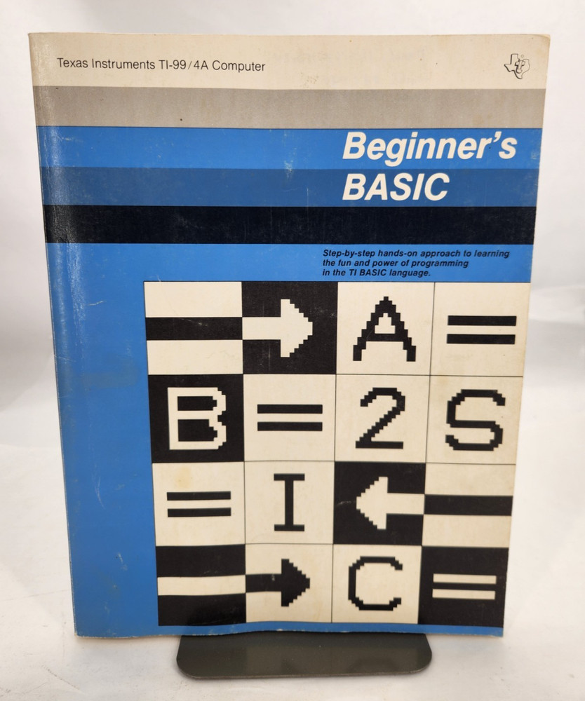 Vintage Texas Instruments TI-99/4A Computer Beginners Basic 1981 paperback Book