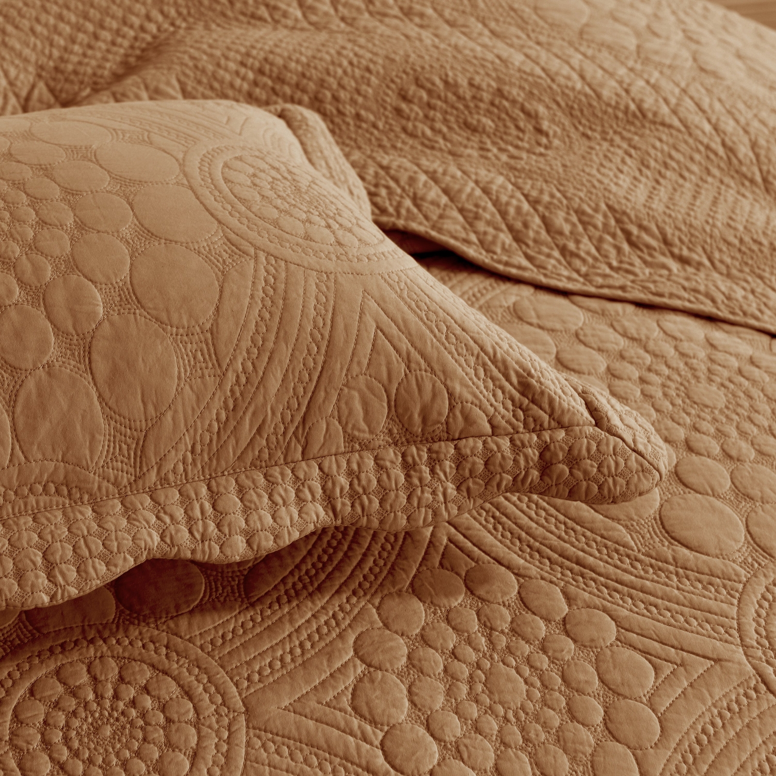 3PCS Cotton Oversized Bedspread Set Coverlet Set Lightweight Quilt Set