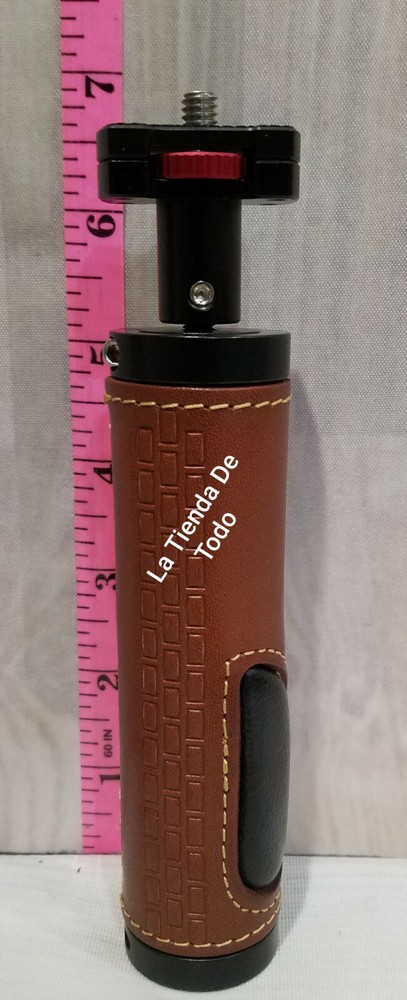 CAMERA LEATHER HANDLE WITH MINI ROD FOR VIDEO LIGHT READ
