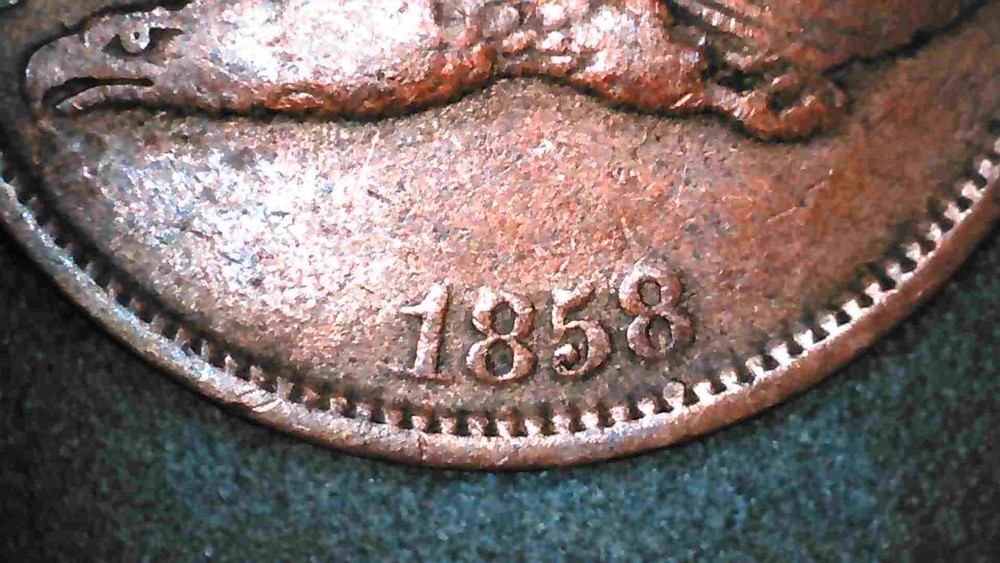 1858 Flying Eagle One Cent Coin (VG + Condition) #AA