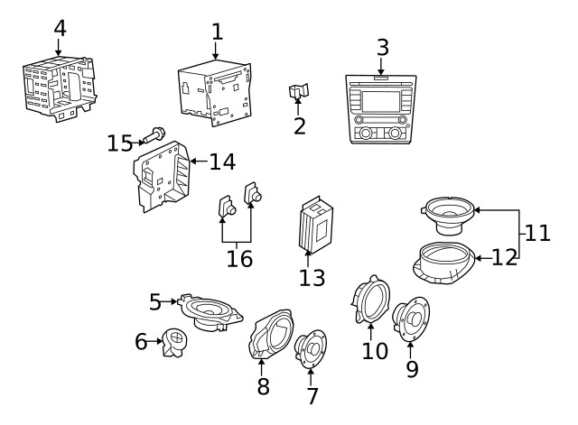 Genuine GM Amplifier Mount Bracket 92184672