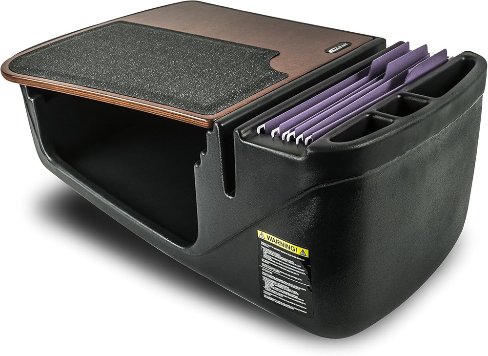 GripMaster Car Desk AutoExec Mahogany Workstation