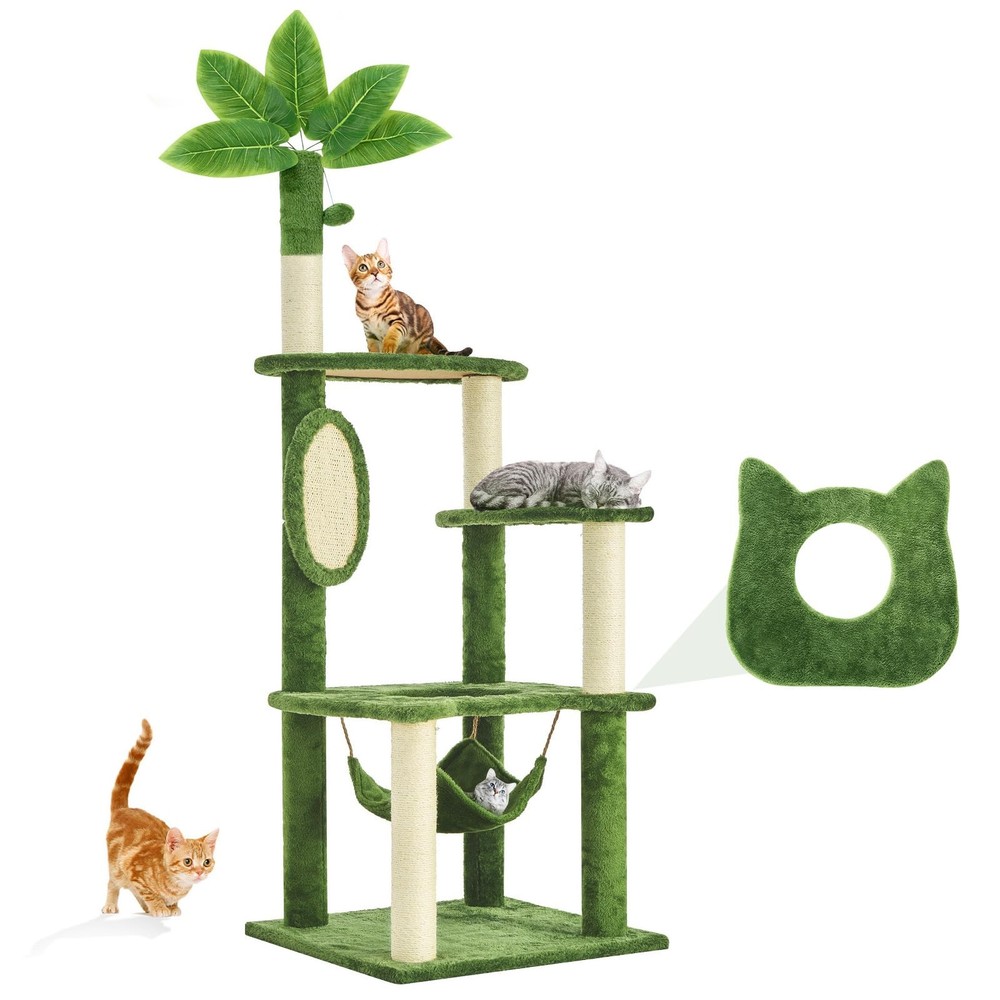 Large Cat Tree Tower with Hammock Scratching Posts