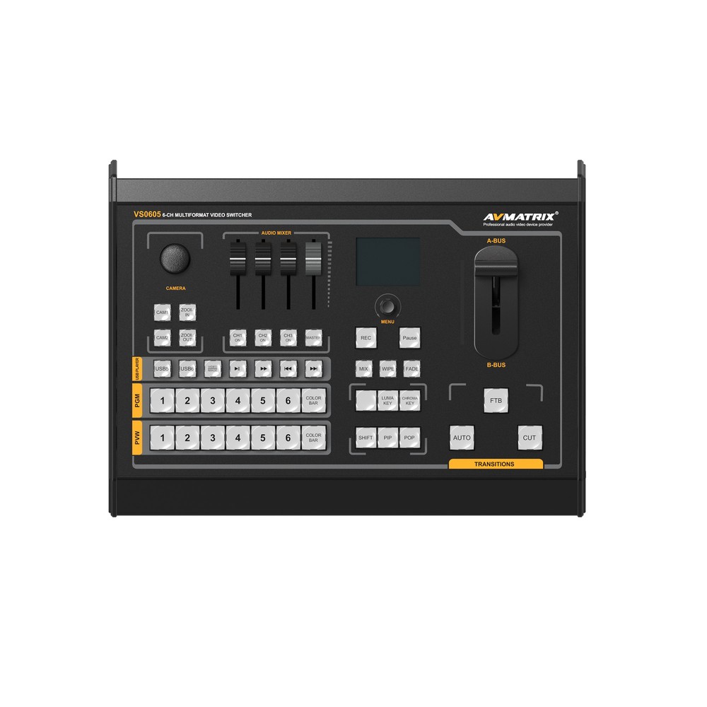 Avmatrix VS0605 6CH SDI/HDMI-compatible Multi-format Video Switcher Record PGM
