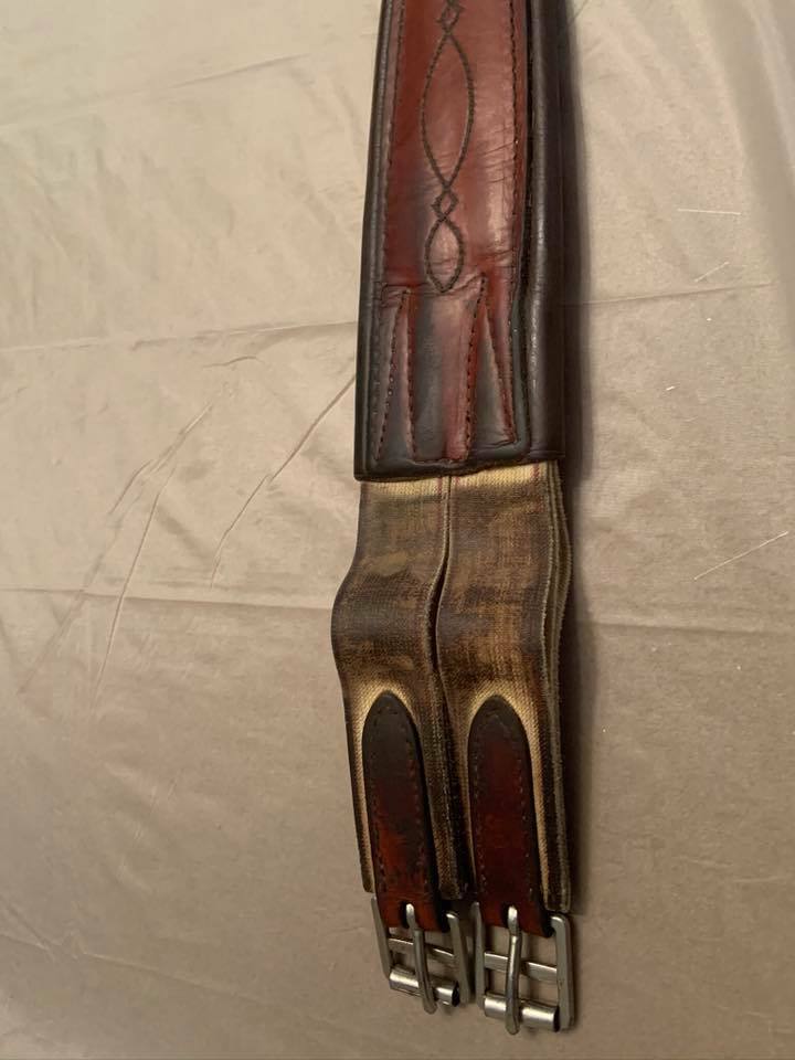 Leather Hunt Seat Girth 52"