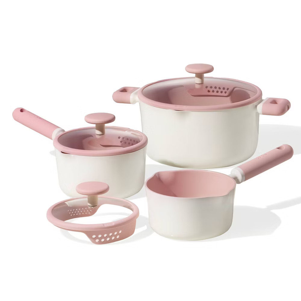 Carote 21pc Ceramic Nonstick Cookware Set Pink