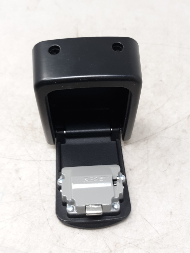 Small Wall Mount Key Lock Box – Black | Weatherproof, 4-Digit Combination Safe