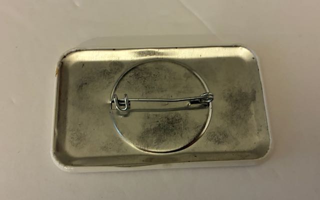 Vintage Budweiser BUD Beer Racing Team Rectangle Button Pinback