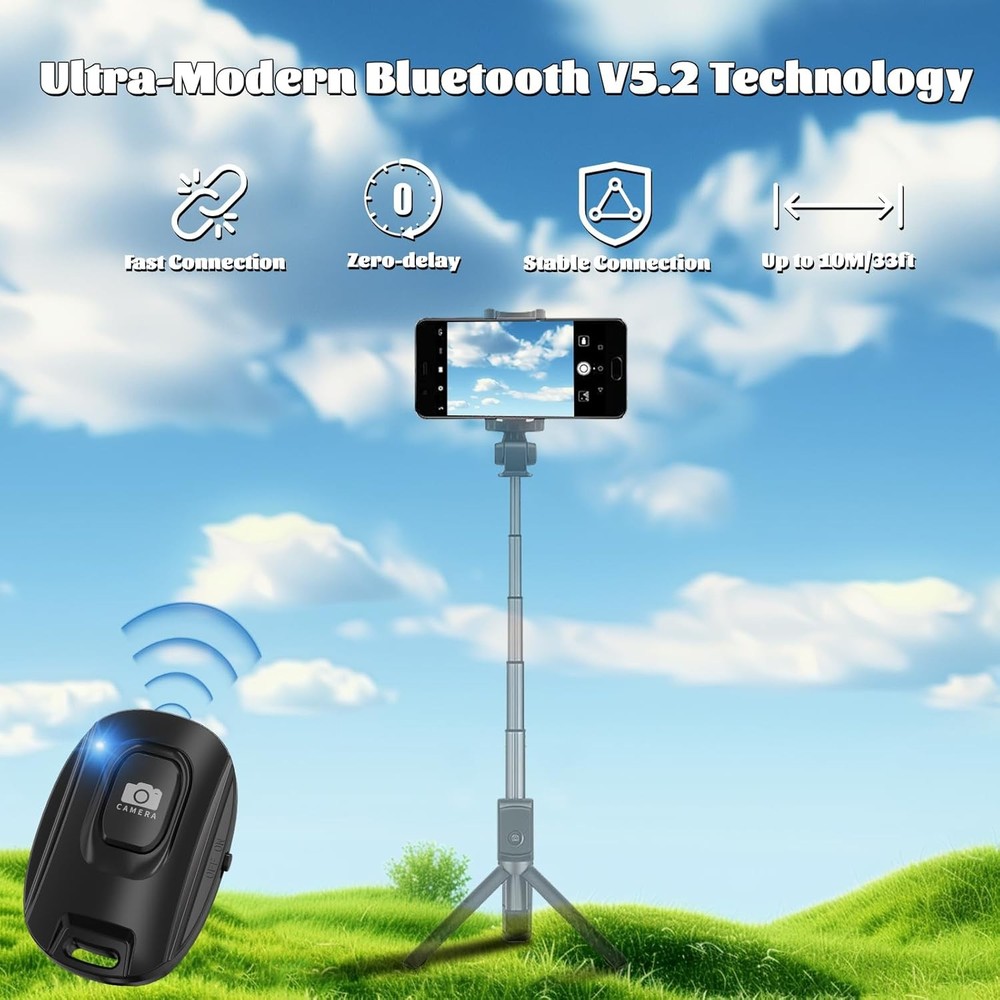Rechargeable Wireless Camera Remote Shutter for iPhone Android