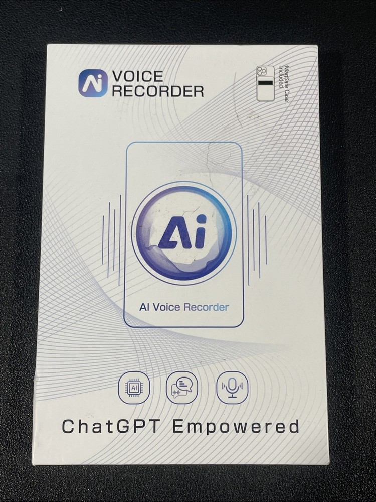AI-Powered Slim Voice Recorder, Note-Taking, Transcription MagSafe Case
