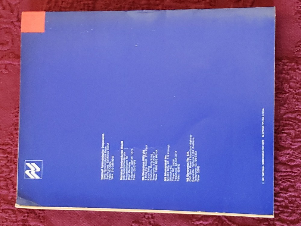 1977 Memory Databook National Semiconductor Electronics Book