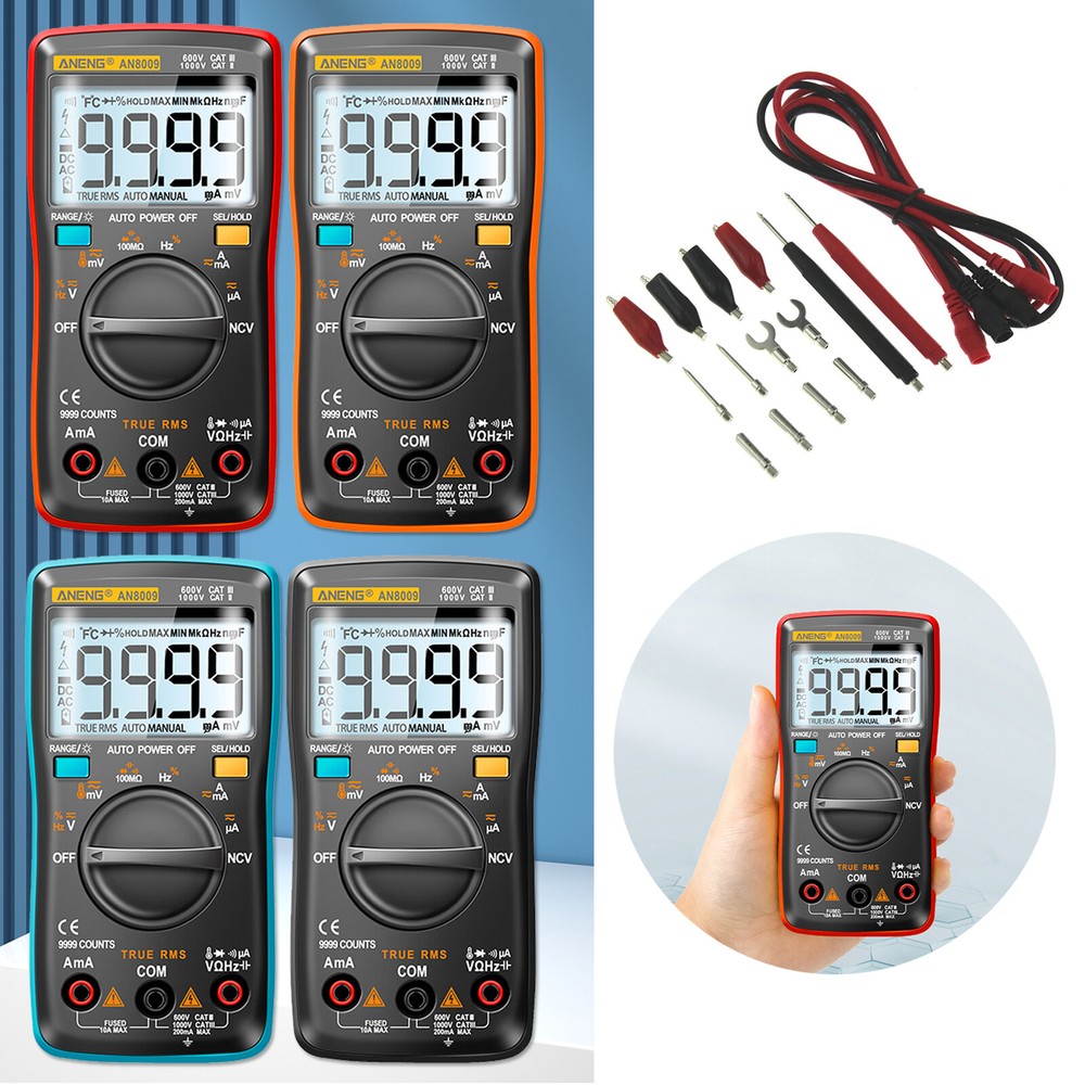Mini Auto Range Digital Multimeter AN8009 New Digital LCD Multimeter Voltmeter