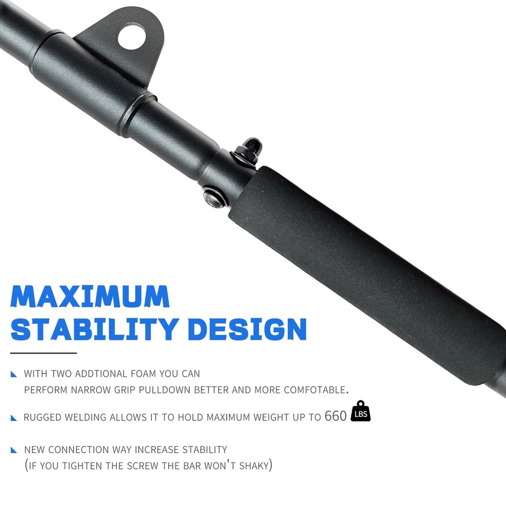 Rotating LAT Pull Down Bar 39.4'' LAT Pulldown Attachments for Pulley System ...