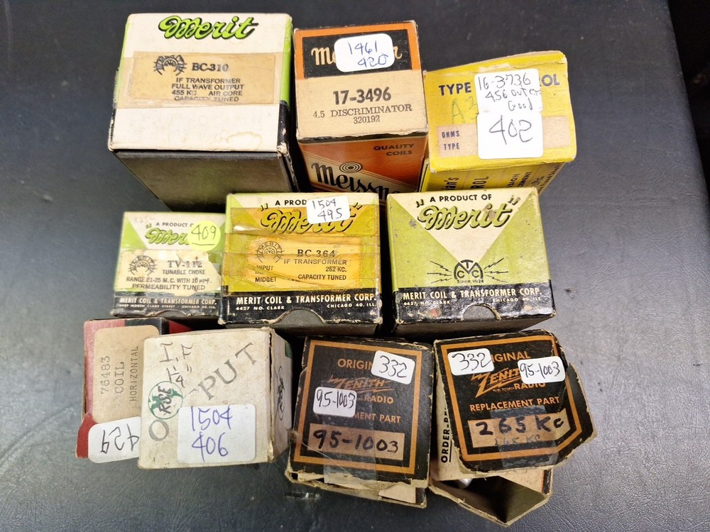 NOS Coil Lot Zenith RCA Merit Meissner 10pc