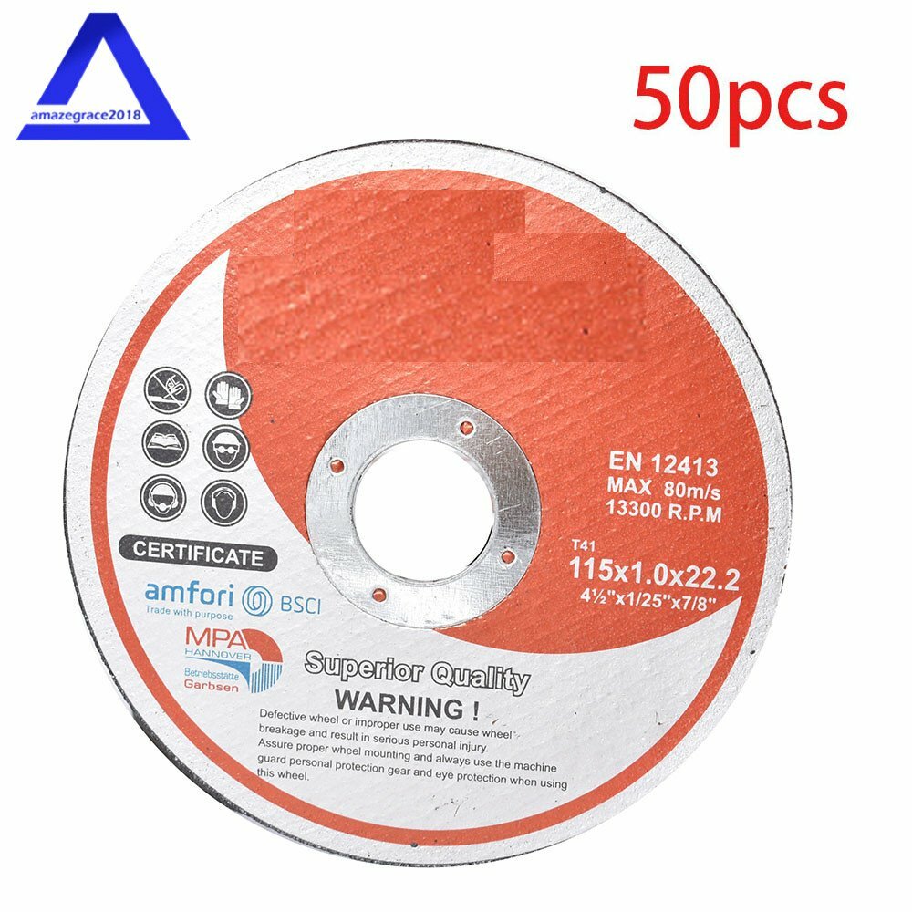 50 Pack 4-1/2"×.040"×7/8" Cut-off Wheel-Metal Stainless Steel 4.5" Cutting Discs