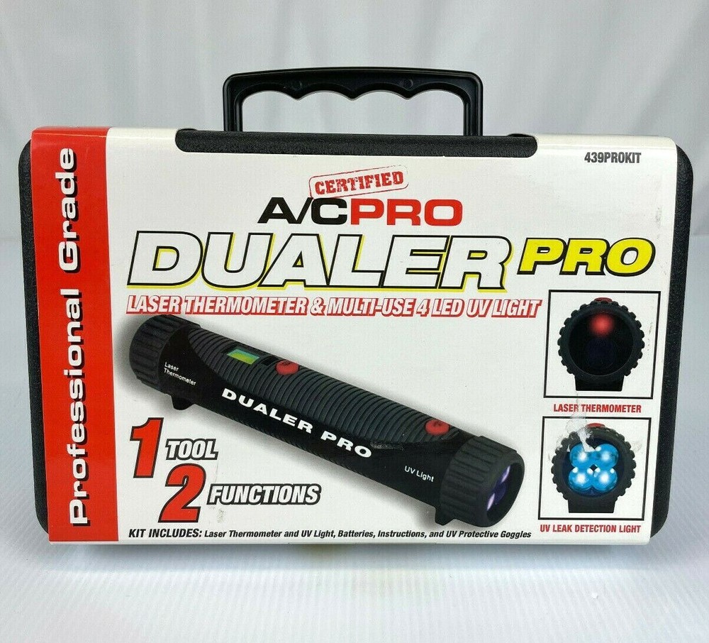 Interdynamics 439PROKIT Dualer Pro Laser Thermometer plus UV Light w/Case!