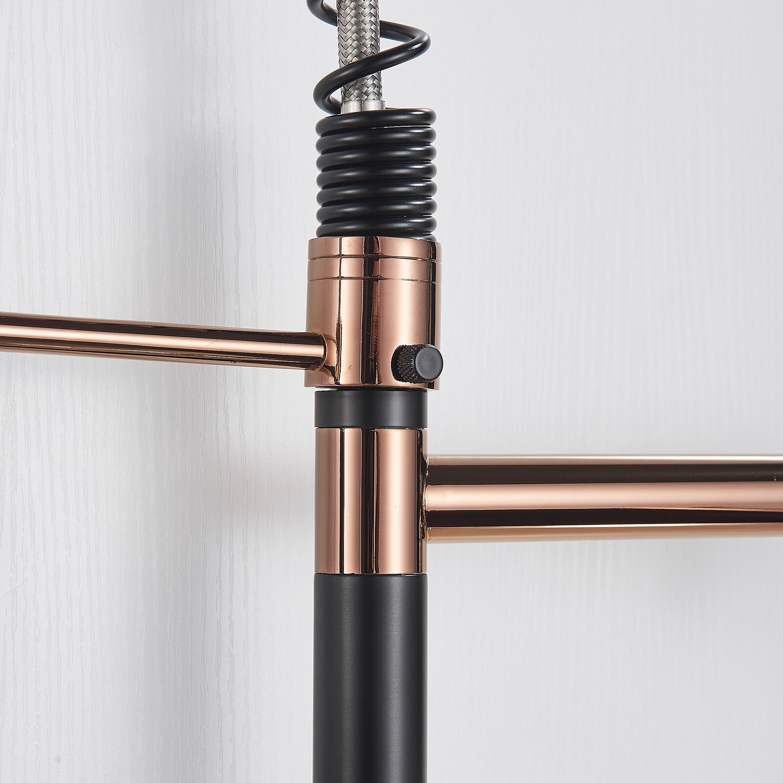 Black Rose Gold Kitchen Faucet Pull Down Sprayer Swivel Single Handle Sink Mixer