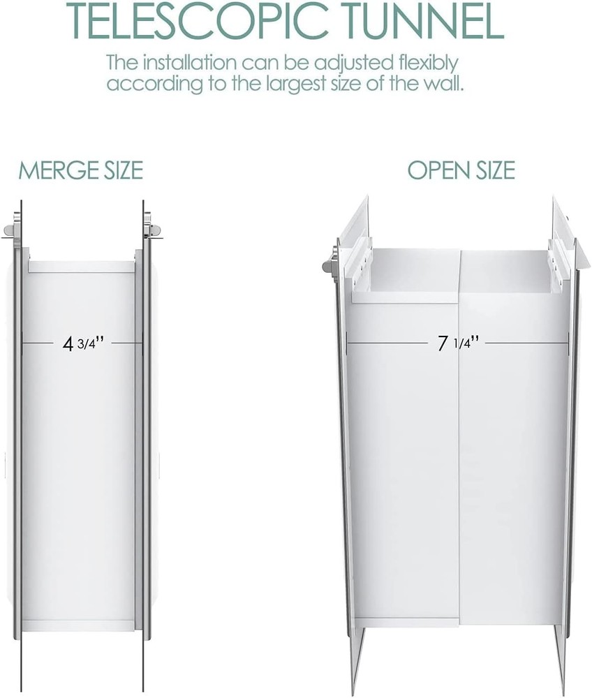 Steel Frame Pet Door for Wall, Double Flap - Medium