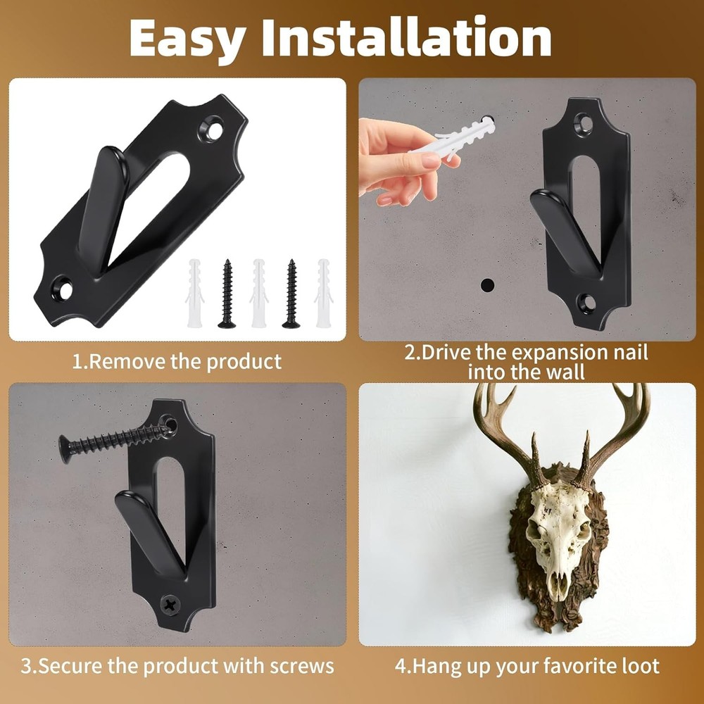 Heavy Duty Deer Skull Mount Hanger for Wall Display