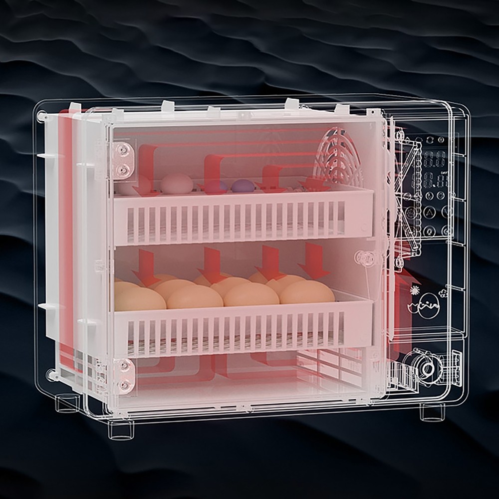 50W Fully Automatic Egg Incubator Egg Hatching Brooder Auto Hydration Flipping