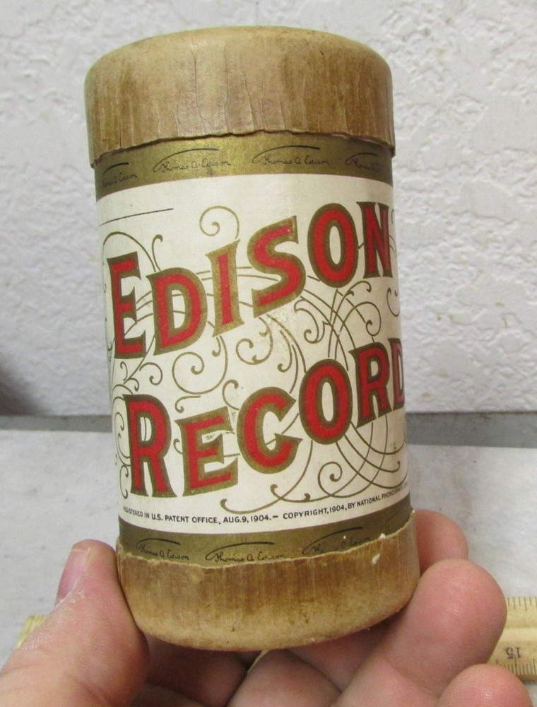vintage EMPTY Edison Record box Only no cylinder, 7168, good condition!