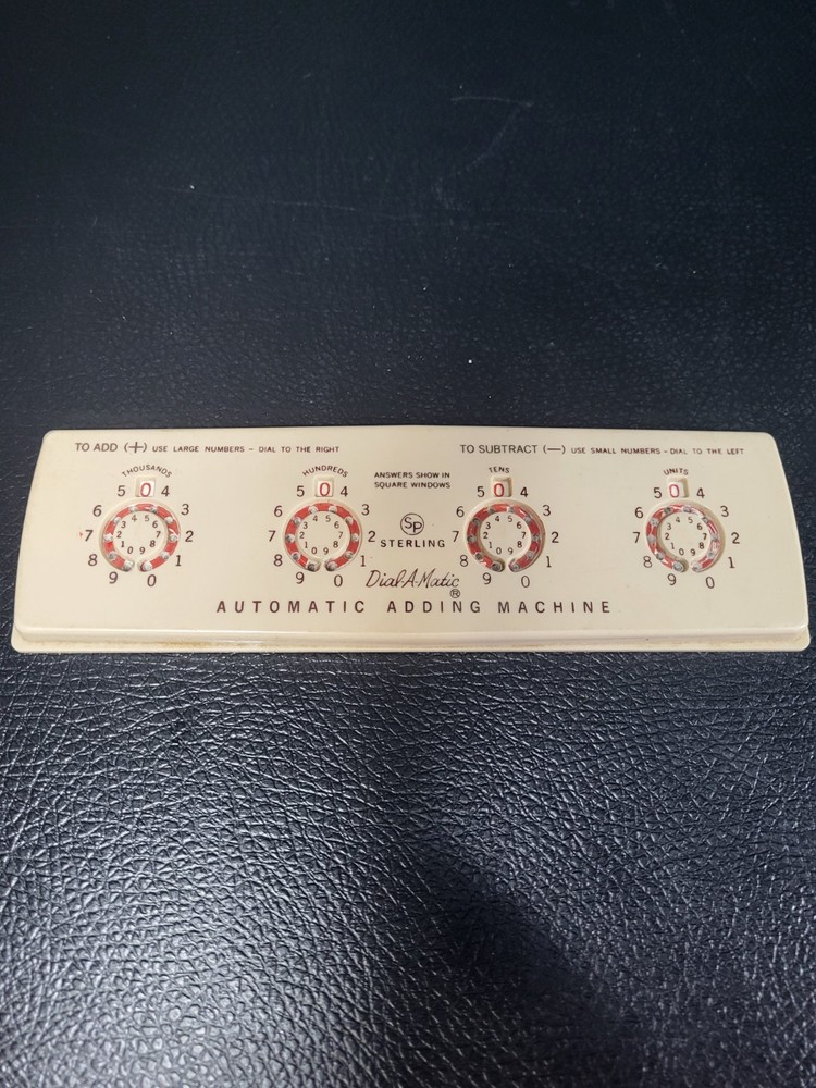 Vintage Sterling Dial A Matic Adding Machine Old Math Calculator