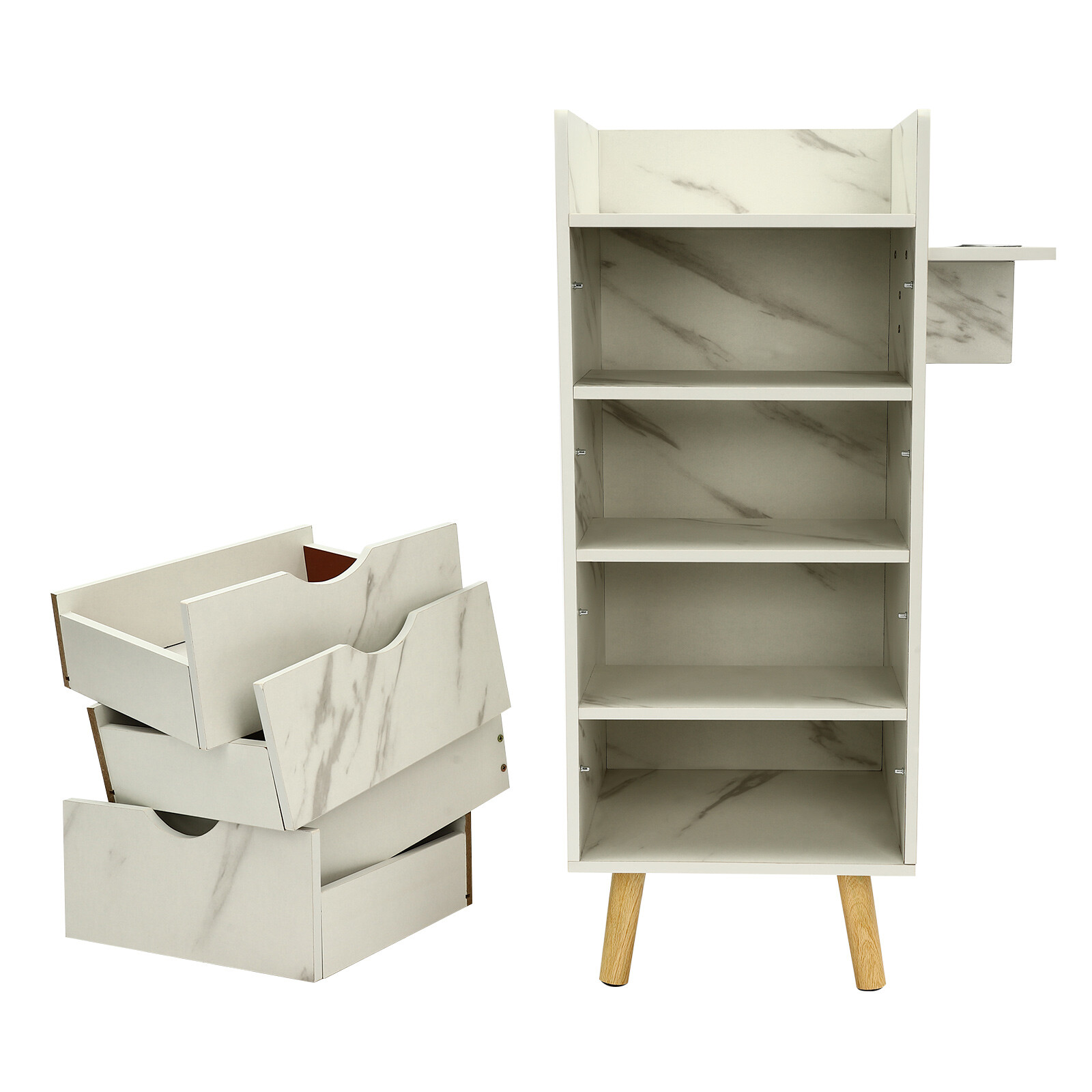 Salon Storage Cabinet Hair Styling Barber Station beauty shop Cabinet 4 Drawers