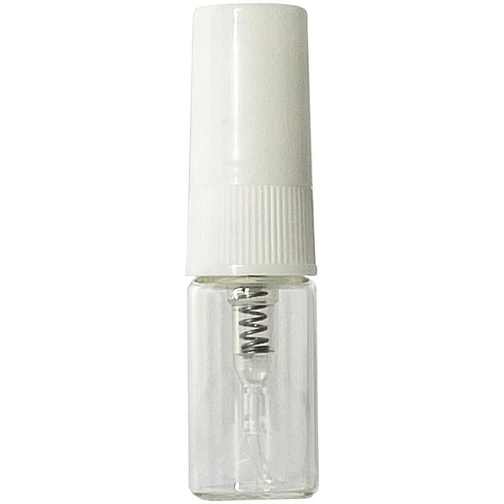 2ml 0.07oz Perfume Clear Glass Bottles Mini White Atomizer Spray Refillable