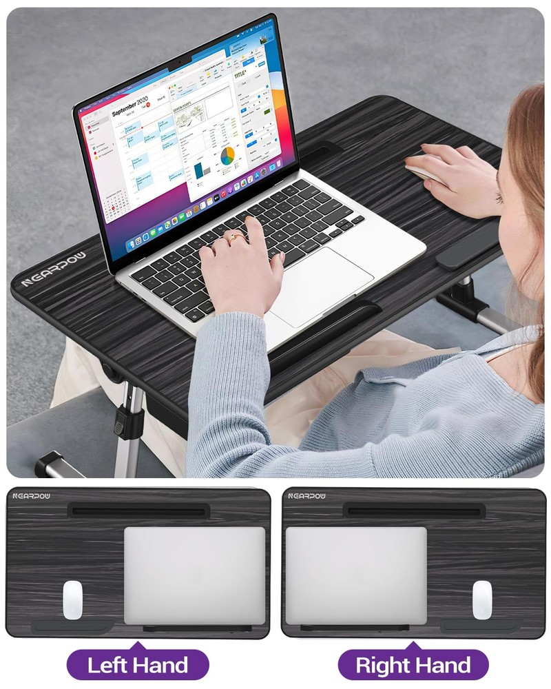 Laptop Bed Tray Table, Height & Angle Adjustable Portable Bed Table,Portable ...