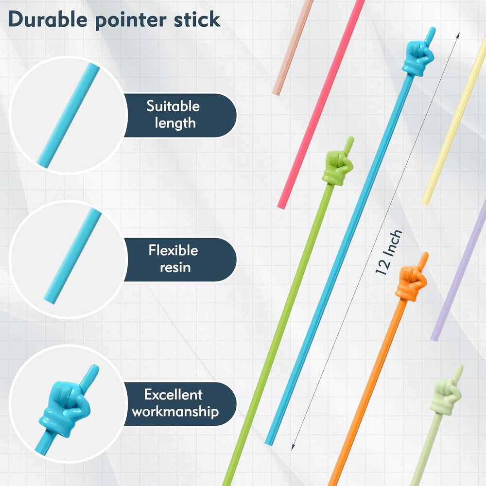 10 Pcs Pointer Stick for Classroom, Cute Teacher Stick, Macaron