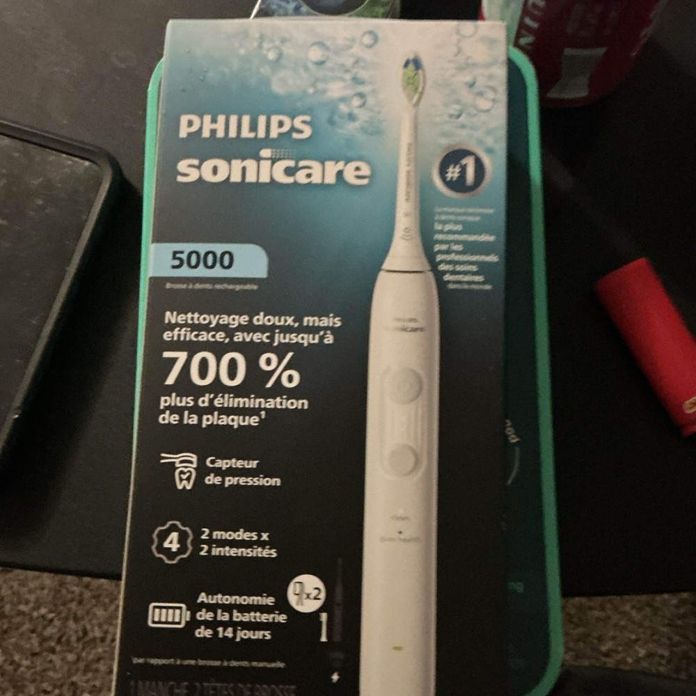 Philips Sonicare 5000 Electric Toothbrush White, Pressure Sensor, Multiple Modes