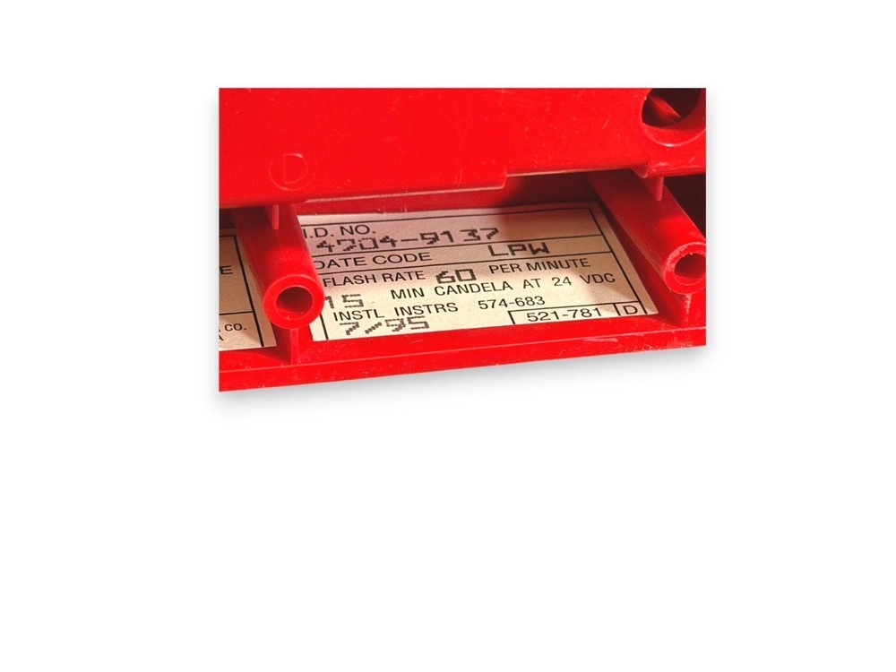Simplex 4904-9137 Fire Alarm Strobe Wall Red