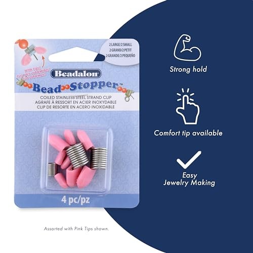 Bead Stopper, Combo Pack, 4 Small, 4 Large, 8 pc Combo Pack, 8 pc