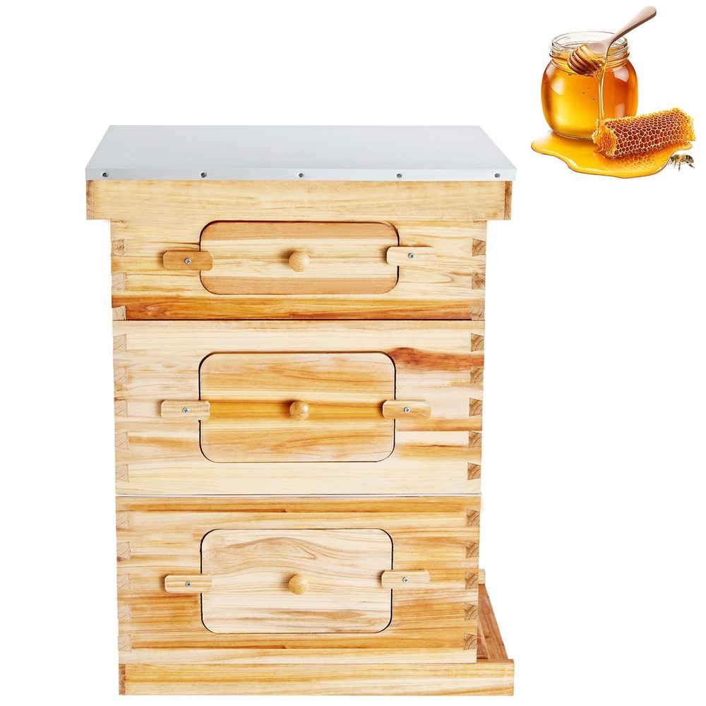 Bee Hive Langstroth Kit 20 Deep & 10 Medium Frames with Acrylic Windows