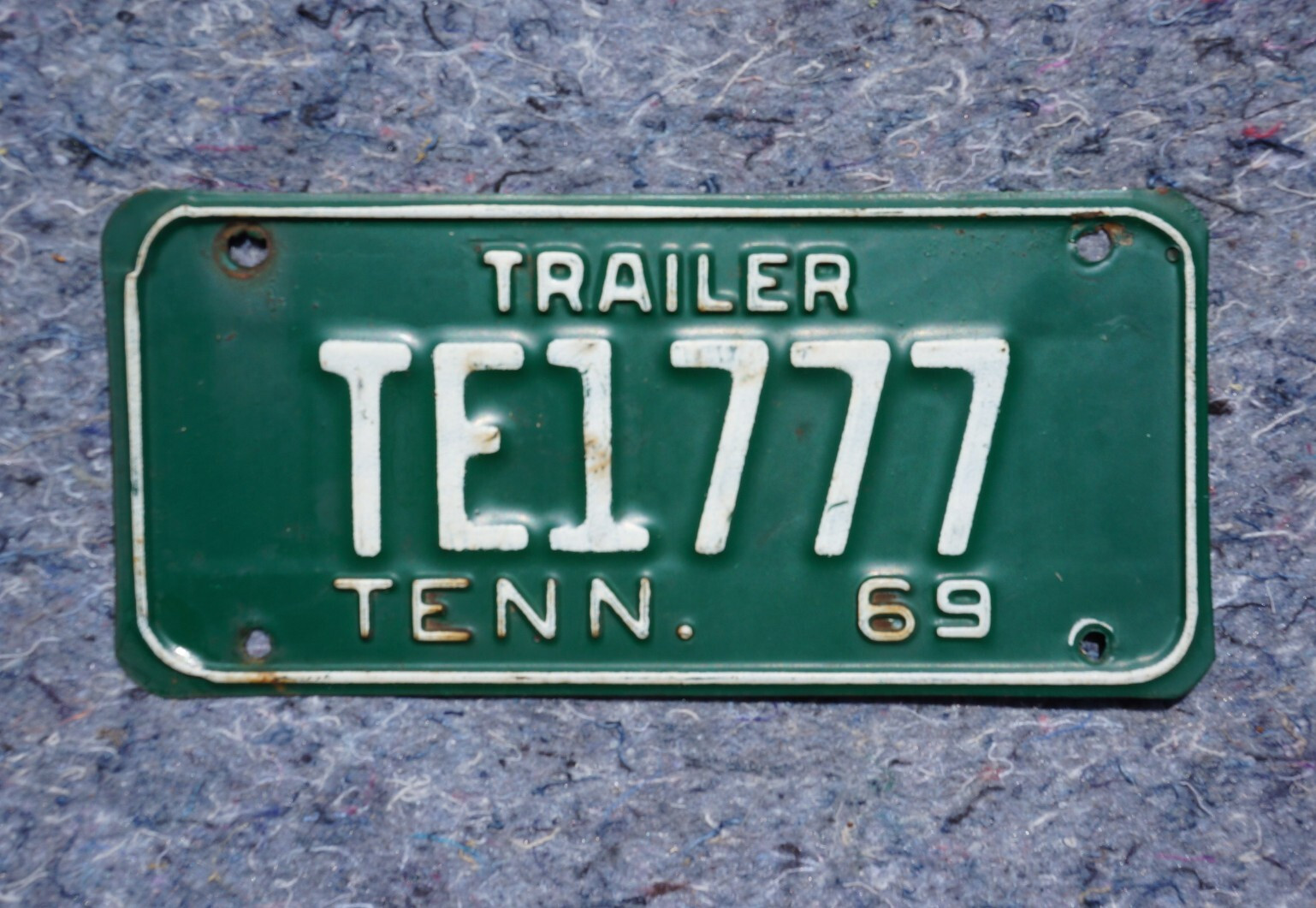1969 TENNESSEE Trailer License Plate