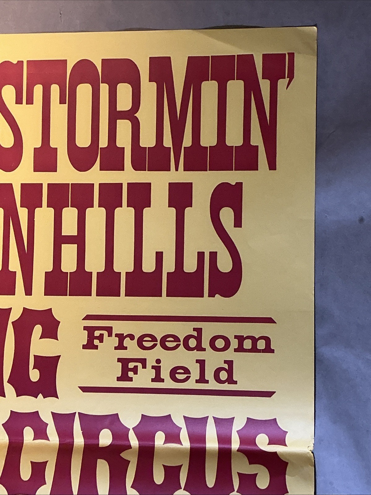 Vintage Date Poster July 25 + 26 Barnhills Flying Circus Medina OH INV-AM13