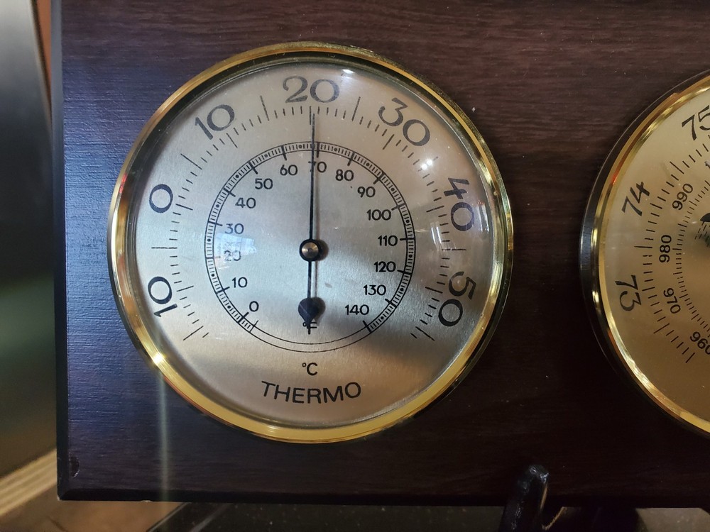 Barometer Humidity Thermometer Vintage Excellent Condition
