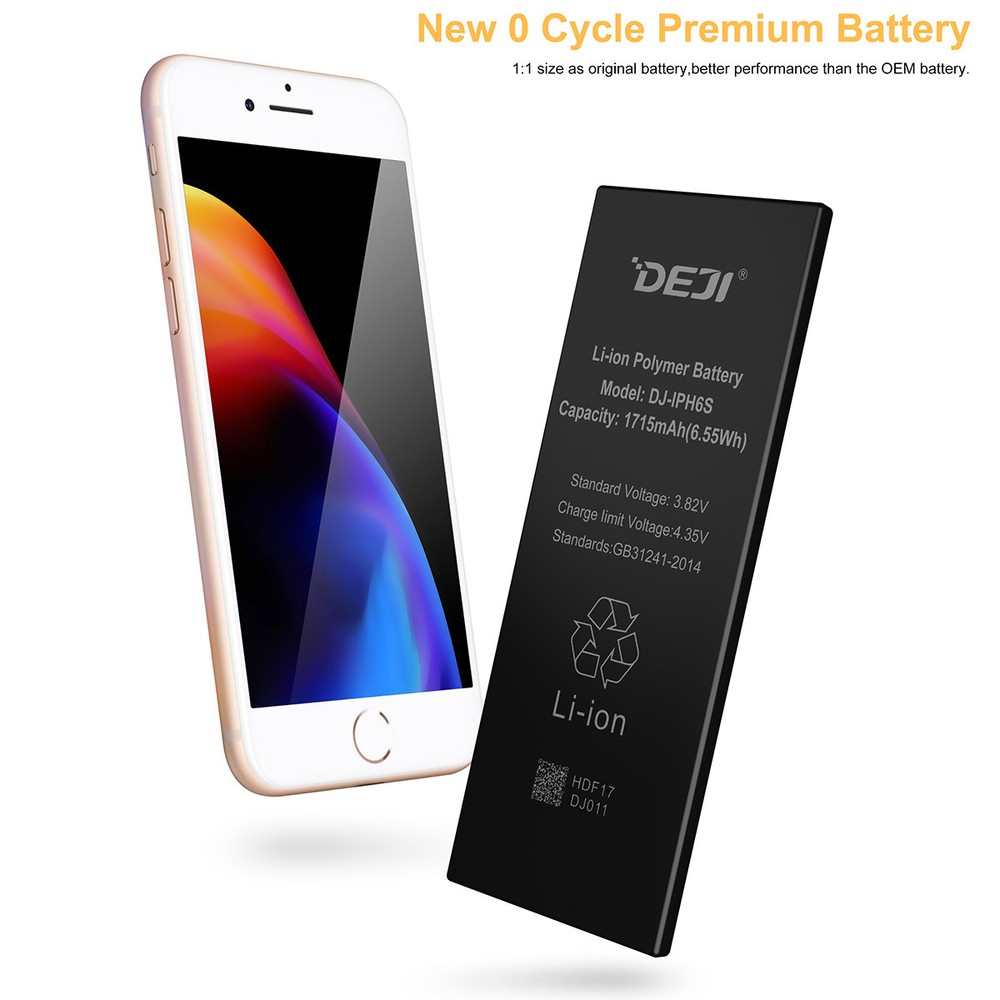 DEJI Replacement Internal Battery for iPhone 8 7 6s 6 Plus 5s 5c SE 1st Gen