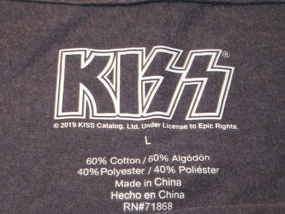 KISS Destroyer Tour '76 1976 Womens Concert Band Shirt Top L